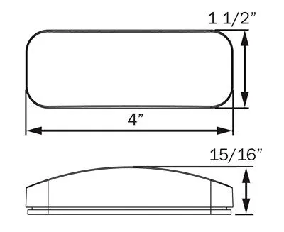 LED MARK;RECT;2 DIODE;TWO WIRE